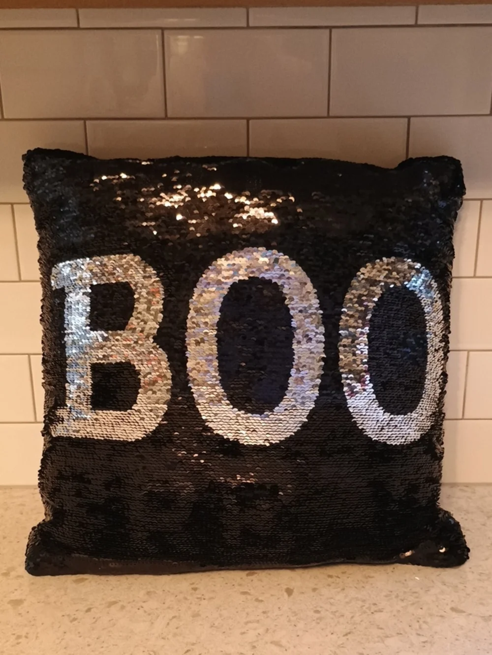 Pier 1 Reversible Black and Gold Sequin Holiday Pillow - 